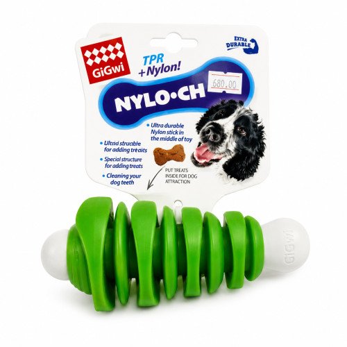 Кістка Стікбон GiGwi Nylo-choo, нейлон, гума, 15 см