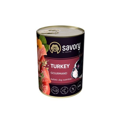 Корм вологий Savory Dog з індичкою 400 г