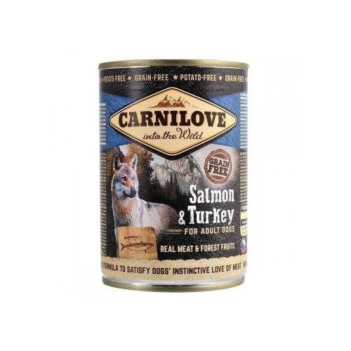 Корм вологий Carnilove Dog k консерви для собак з лососем та індичкою 400 г