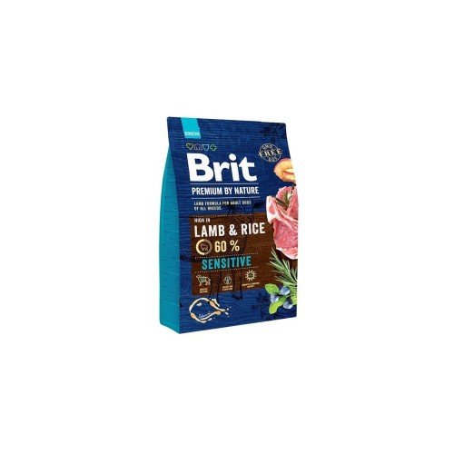 Корм сухий Brit Premium Dog Sensitive Lamb для собак усіх порід з чутливим травленням з ягнятиною 3 кг