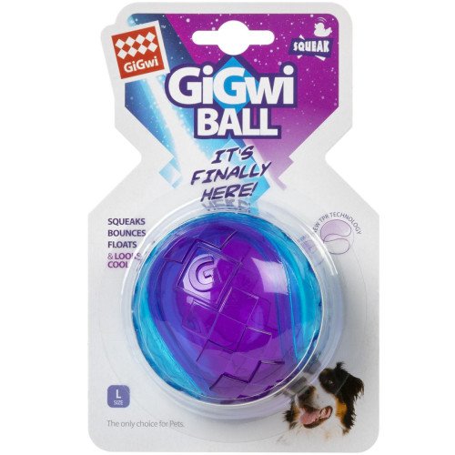 Іграшка для собак М'яч з пискавкою GiGwi BALL, гума, 8 см