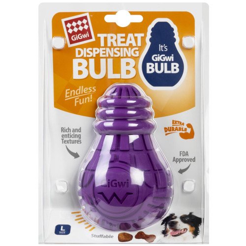 Іграшка для собак Лампочка гумова GiGwi Bulb Rubber, гума, L, фіолетова