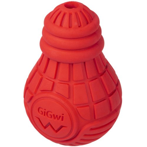 Іграшка для собак Лампочка гумова GiGwi Bulb Rubber, гума, M, червона