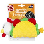 Іграшка для собак Курячий Тако з пищалкою GiGwi Foody Friends, текстиль, плюш, 26 см