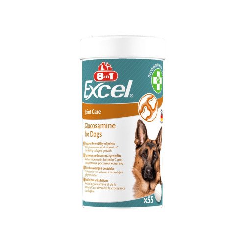 Вітаміни 8in1 Excel Glucosamine для цуценят та дорослих собак для суглобів 55 шт