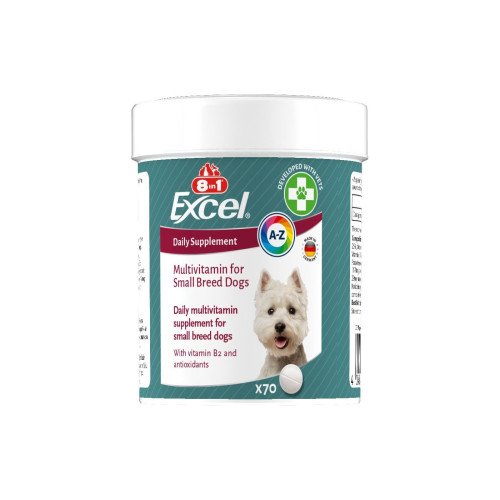 Вітаміни 8in1 Excel Multi Vitamin Small Breed для собак дрібних порід мультивітамін 70 шт