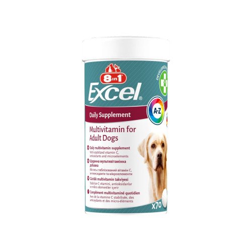 Вітаміни 8in1 Excel Multi Vitamin Adult для дорослих собак мультивітамін 70 шт