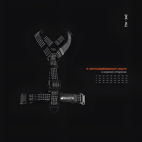 Анатомічна шлея Чорна — 4